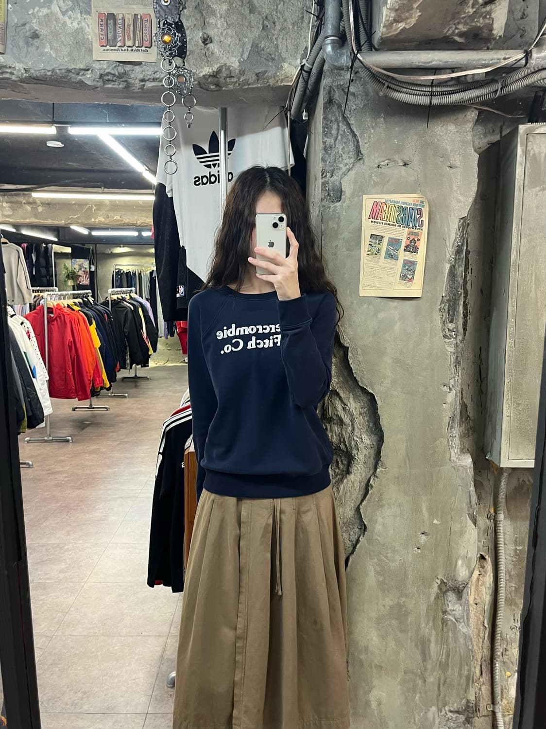 아베크롬비 맨투맨 네이비 S #csz2034 상품이미지2