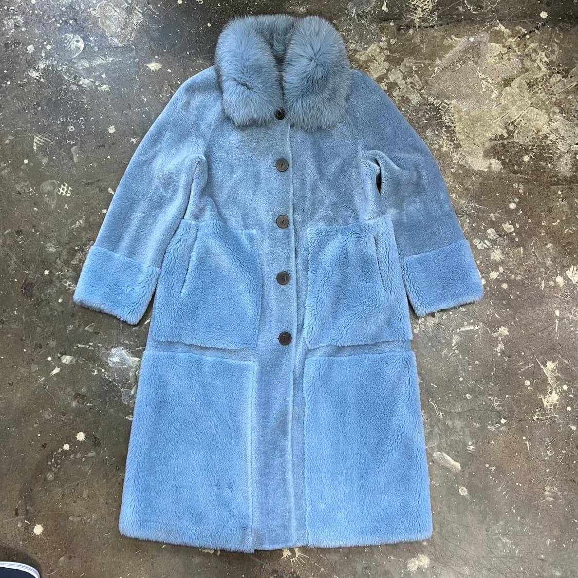 55) 칼라거펠트 사가폭스퍼 양모 코트 상품이미지1