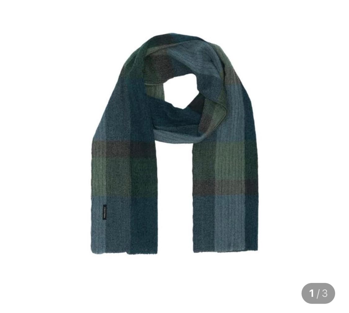 구매)폴리테루 밀링울 머플러 블루그린 상품이미지1