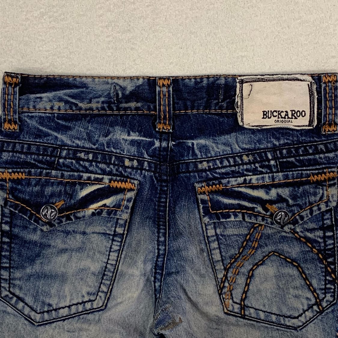 [34] 버커루 빅 스티치 스트레이트핏 워싱 데님팬츠 상품이미지2