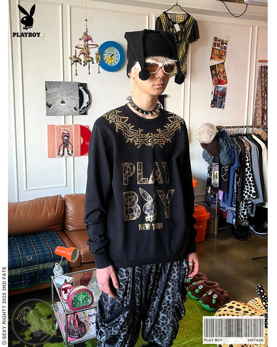 Playboy Leopard Tribal Print Sweatshirt 상품이미지1