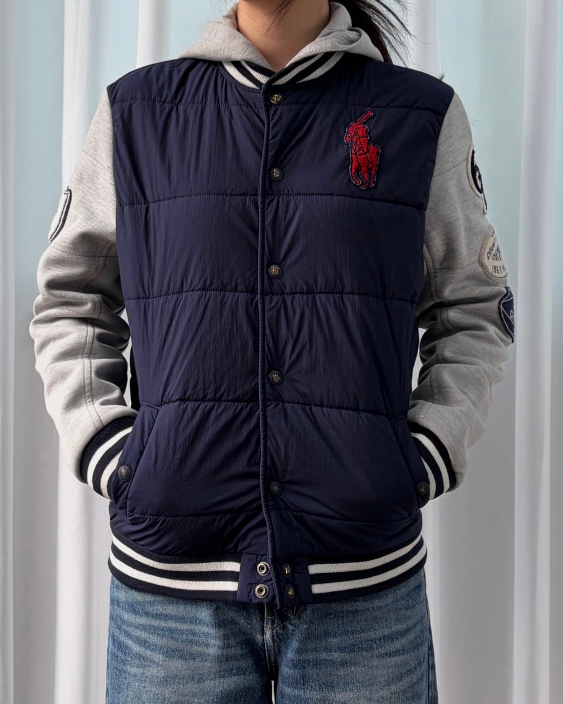 [S]폴로 랄프로렌 빅포니 패디드 바시티 후드 자켓 상품이미지1