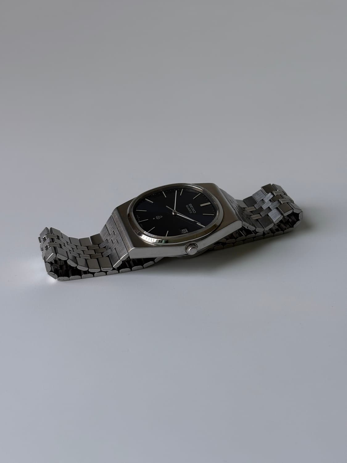1980s Emblem Navy Dial Square Quartz 상품이미지4