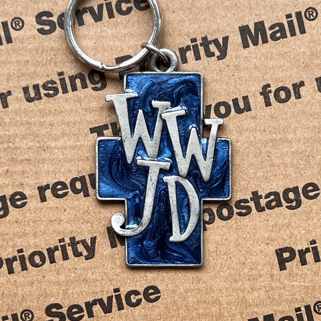 90s vtg WWJD Cross Keyring 상품이미지1