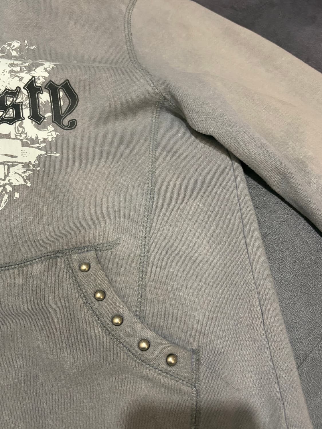 00's lettering stud hoodie zip up 상품이미지10