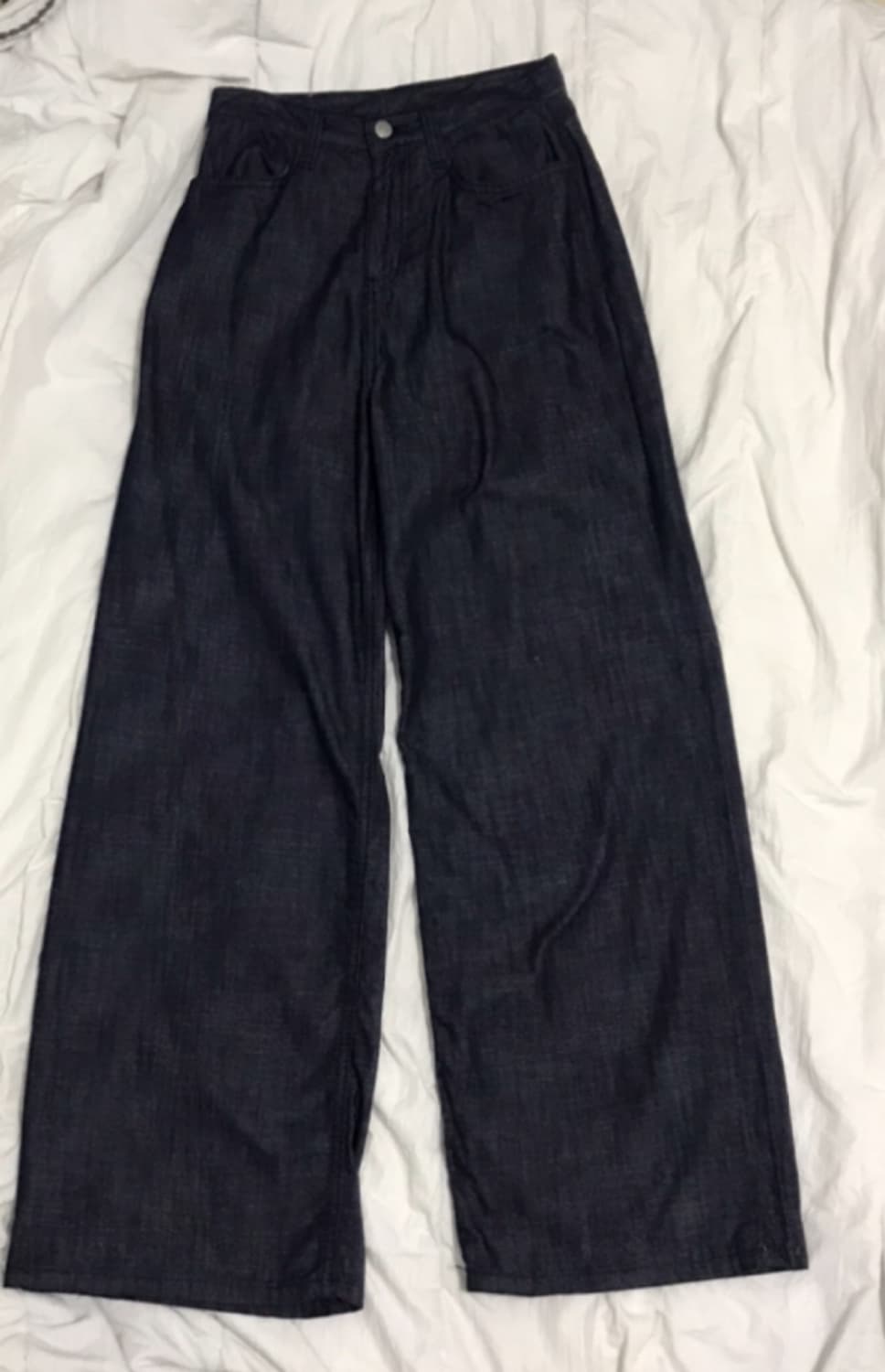 베이델리 썸머 논페이드 생지 와이드 팬츠 상품이미지1