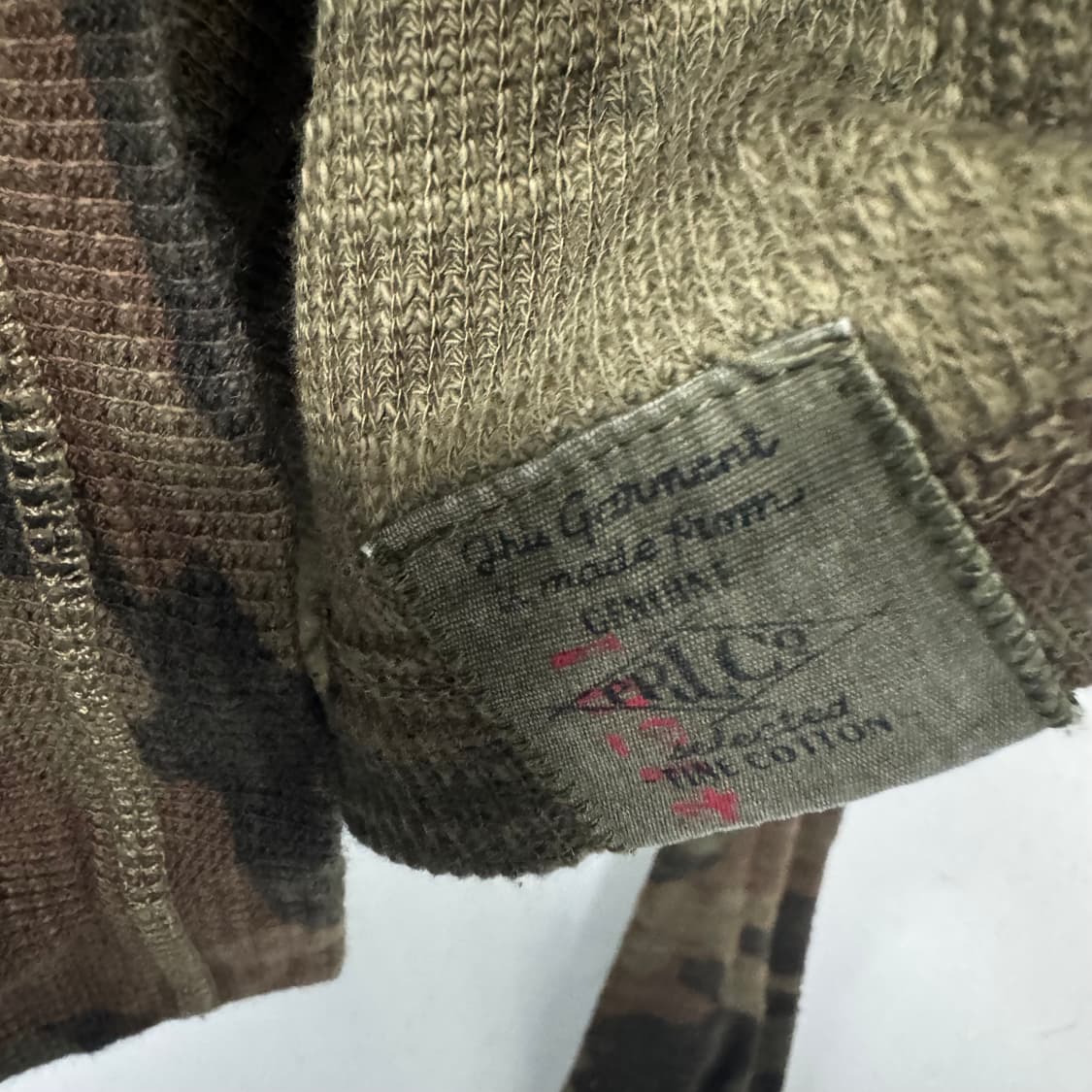 폴로 카모패턴 와플 긴팔티 상품이미지5