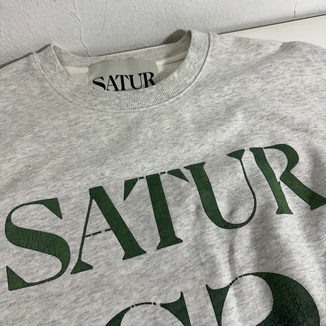 XL 세터 멜란지그레이 오버핏 빅로고 맨투맨 상품이미지4