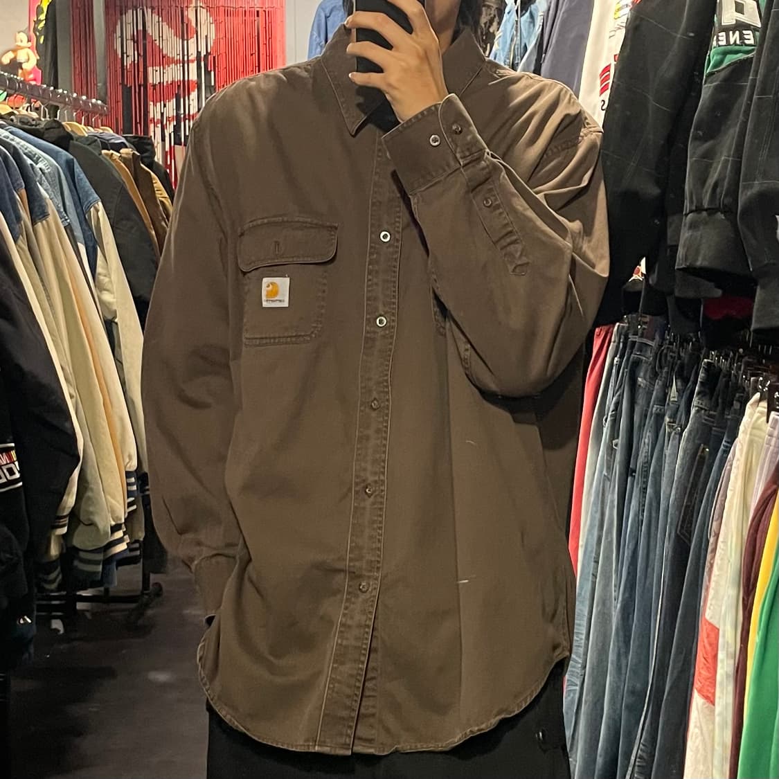 [IM] carhartt 칼하트 브라운 긴팔셔츠 상품이미지2
