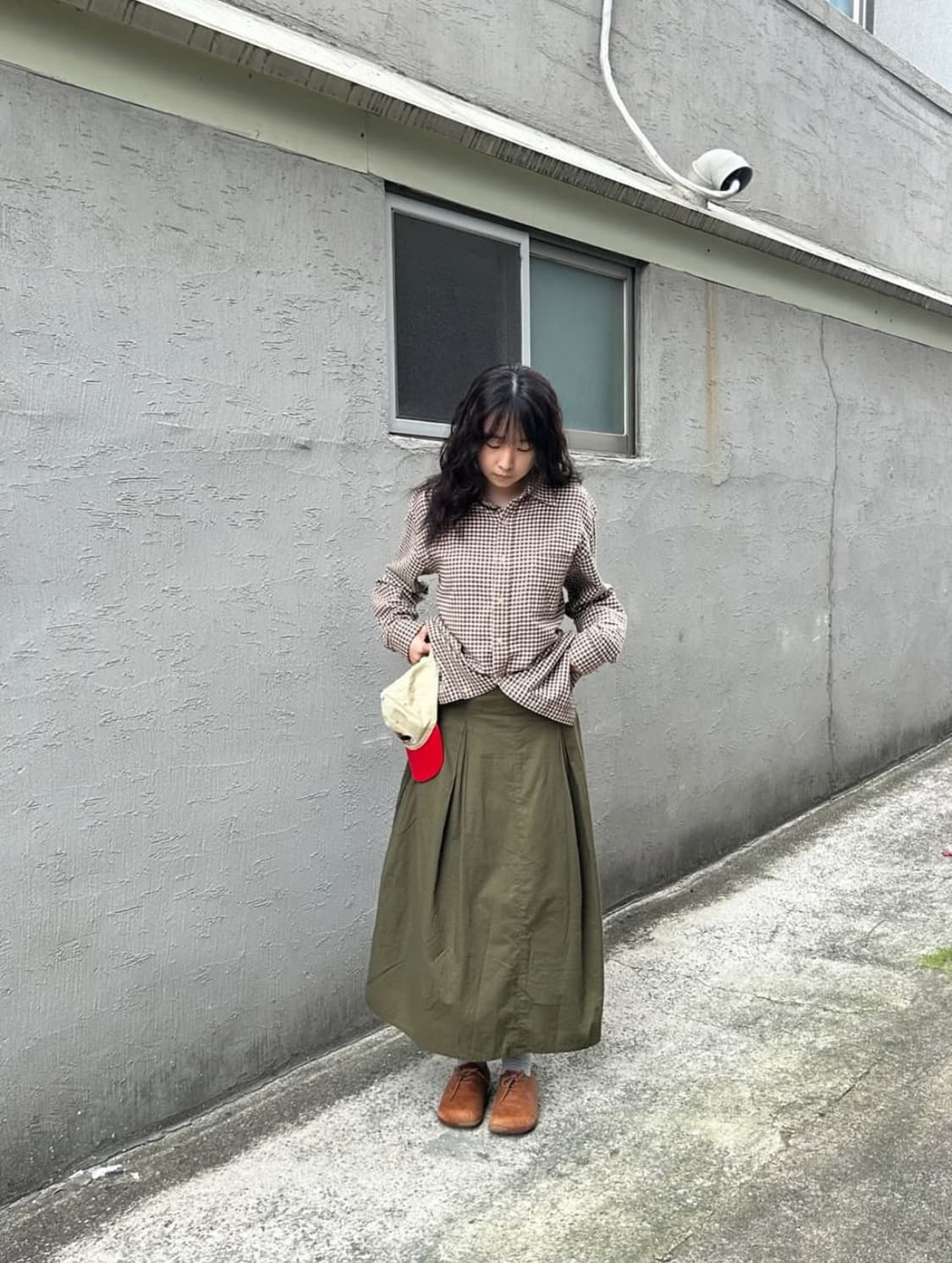 유니클로 빈티지 브라운 체크셔츠 상품이미지7