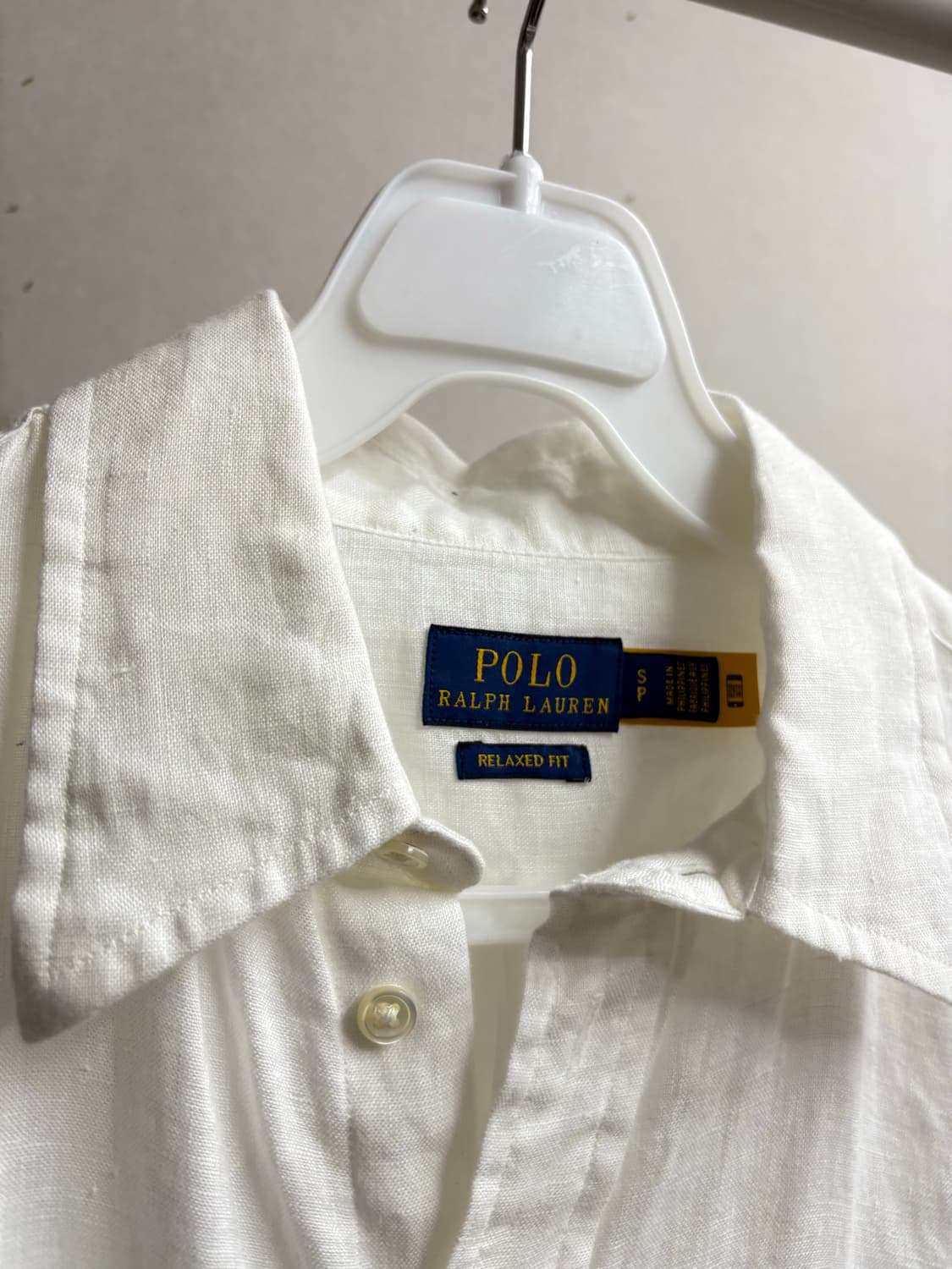 폴로 화이트 린넨 셔츠 상품이미지3