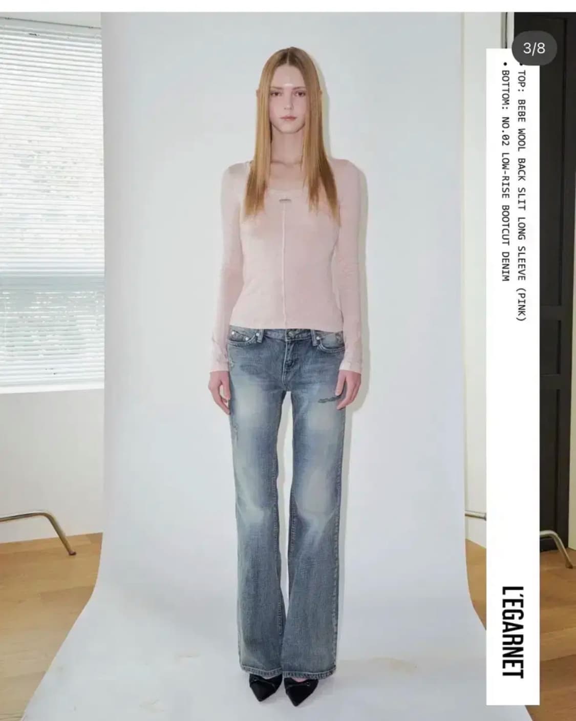 Legarnet BEBE WOOL BACK SLIT LONG SLEEVE 상품이미지3