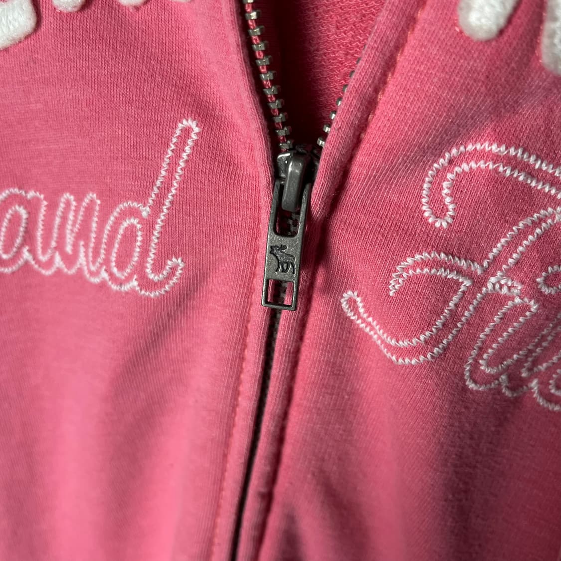 [A&F] 아베크롬비 딱붙 y2k 핑크 후드집업 상품이미지4