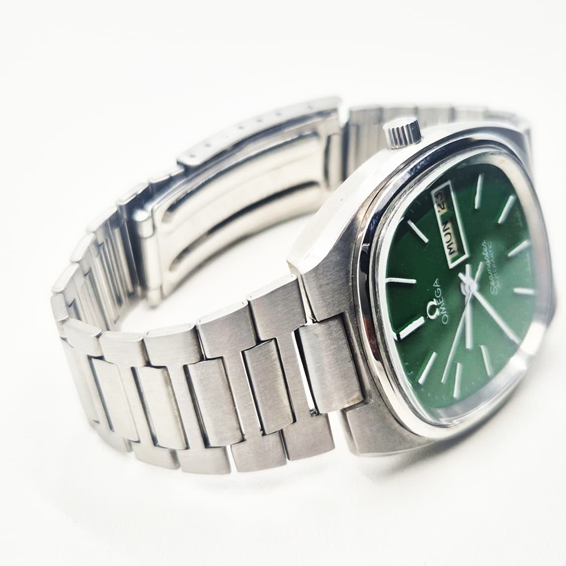 오메가 씨마스터 테레비 오토매틱 빈티지 시계 그린무광다이얼 상품이미지4