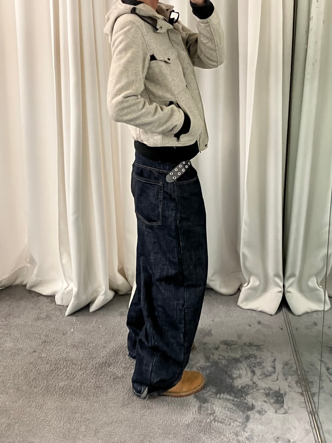 A|X 아르마니 익스체인지 그레이 쉐르파 라인 후드 자켓 S 상품이미지8