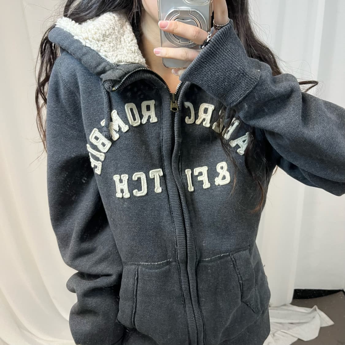 Abercrombie  Sherpa Hoodie Zip-up 상품이미지3