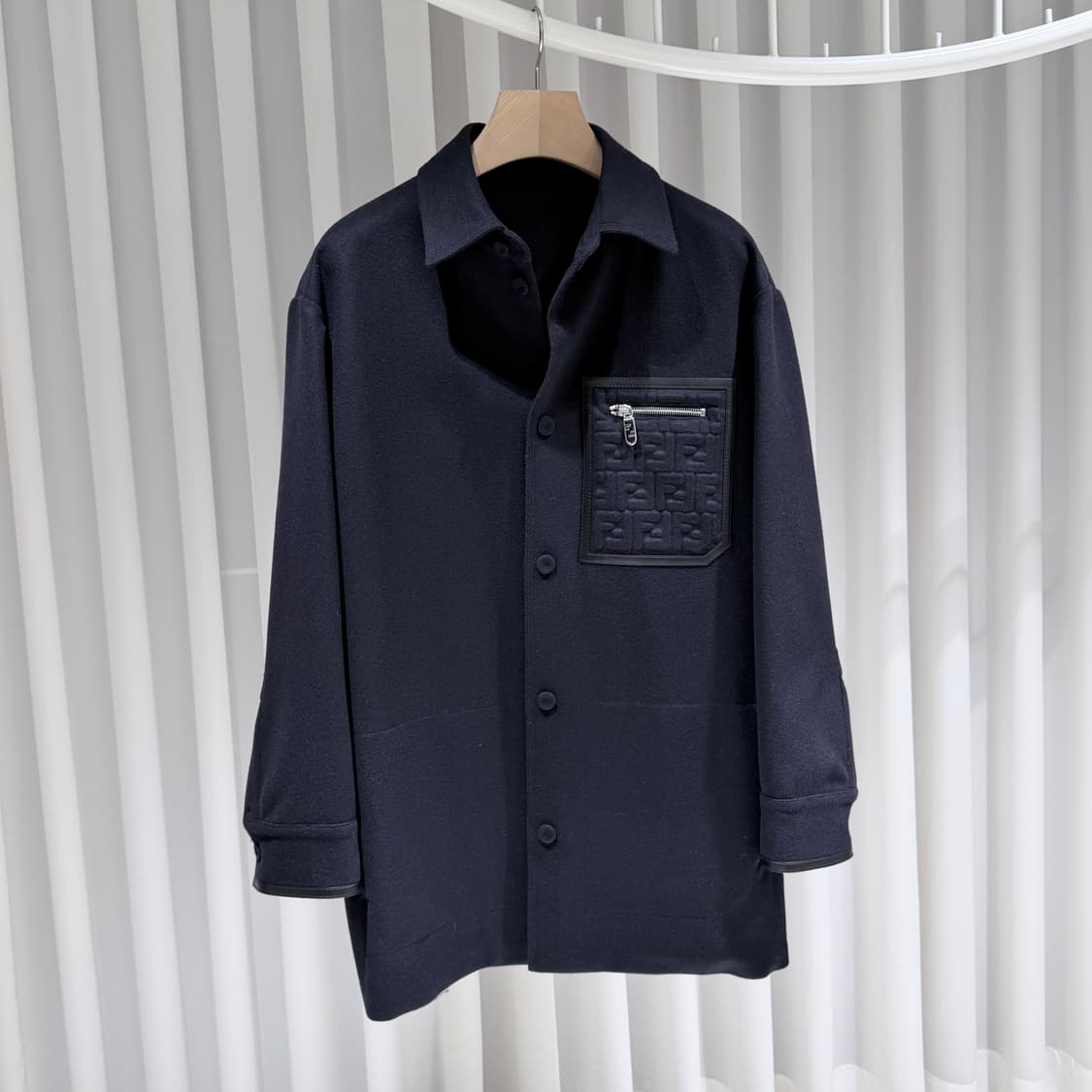 48 / 펜디 FF로고 블랙 캐시미어 코트 상품이미지3