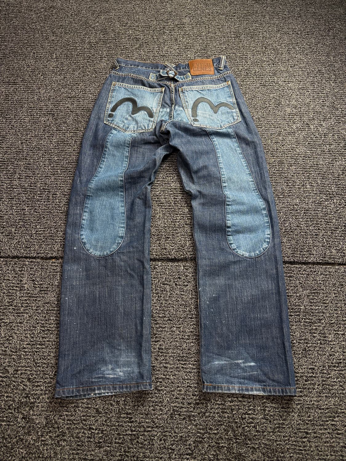 에비수 일판 og 패티워크드 신치백 데님 팬츠 2141 상품이미지4