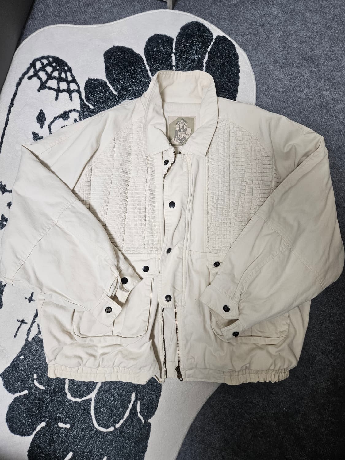 일본 빈티지 빅포켓 히든지퍼 누빔 코튼 캐주얼 자켓 상품이미지1