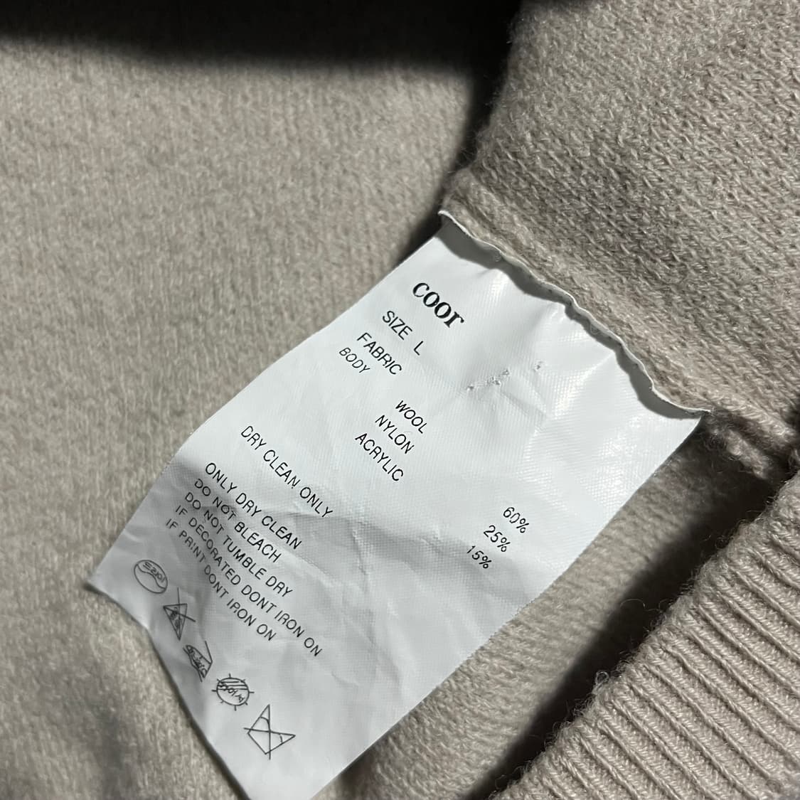 [90] COOR 쿠어 울 니트 상품이미지3