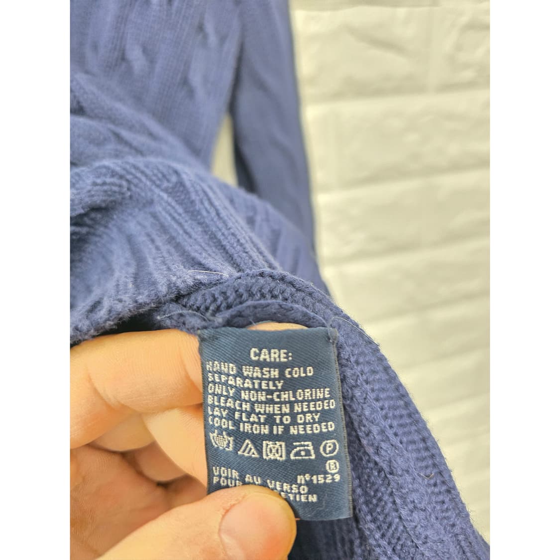 택포// 폴로랄프로렌 브이넥 케이블 니트 M 상품이미지3