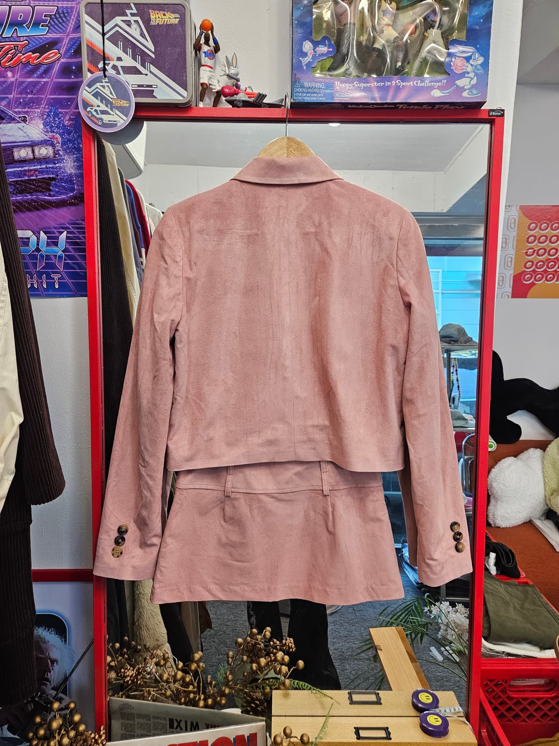 새상품) 스웨이드 셋업 S 상품이미지4