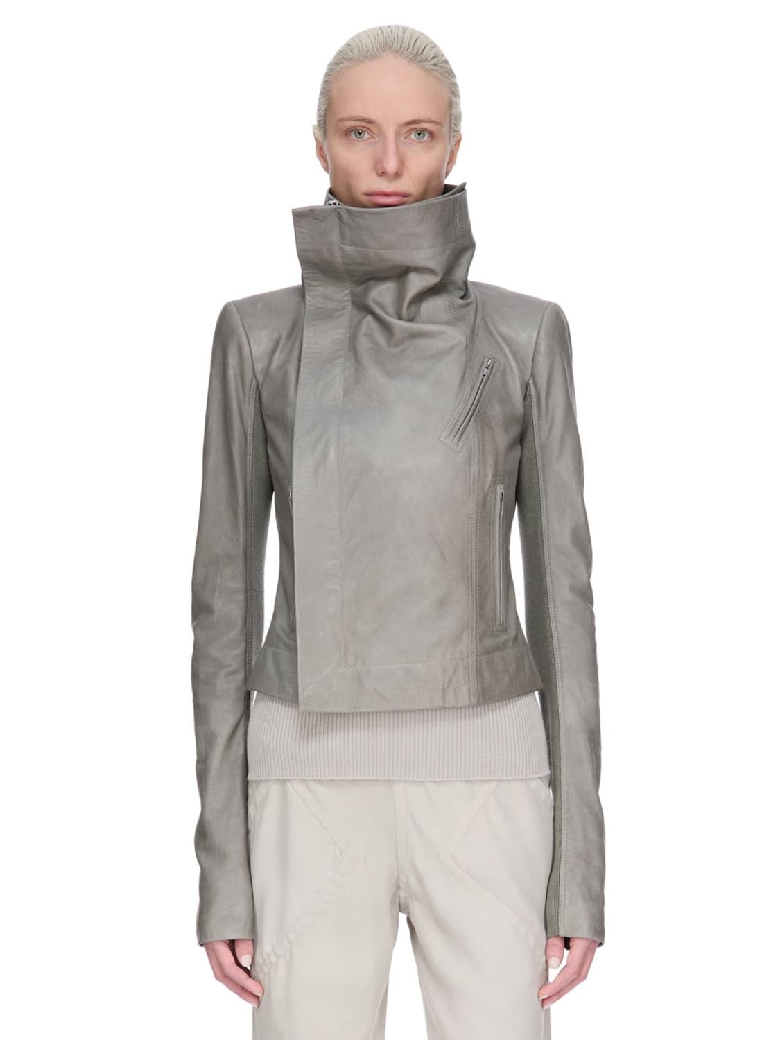 [38] 2010ss 릭오웬스 하이넥 레더 자켓 상품이미지4