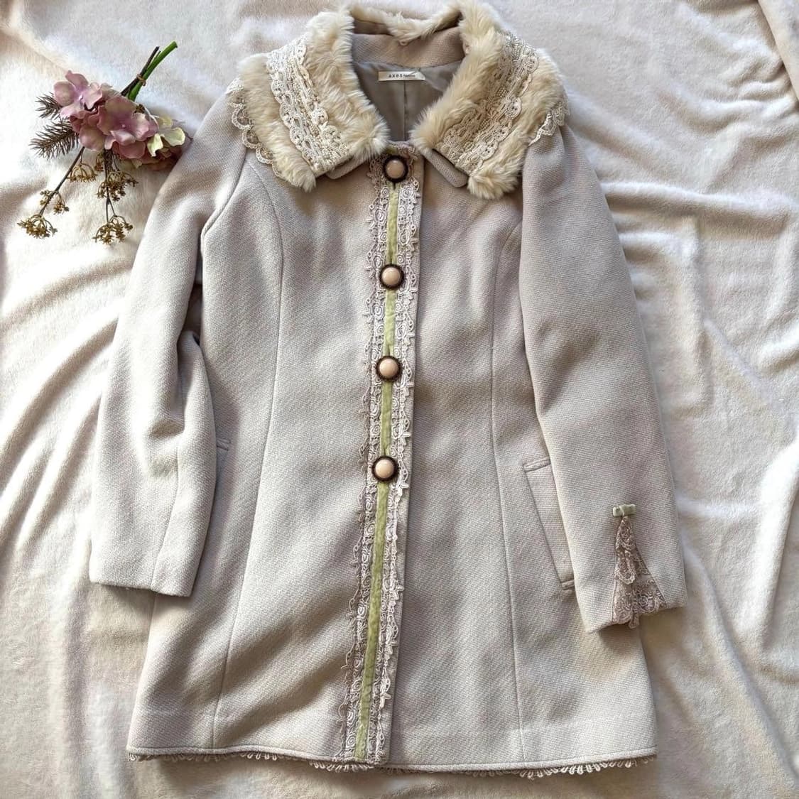 엑시즈팜 히메갸루 라벤더 코트 라떼갸루 빈티지 짜잔씨 상품이미지1