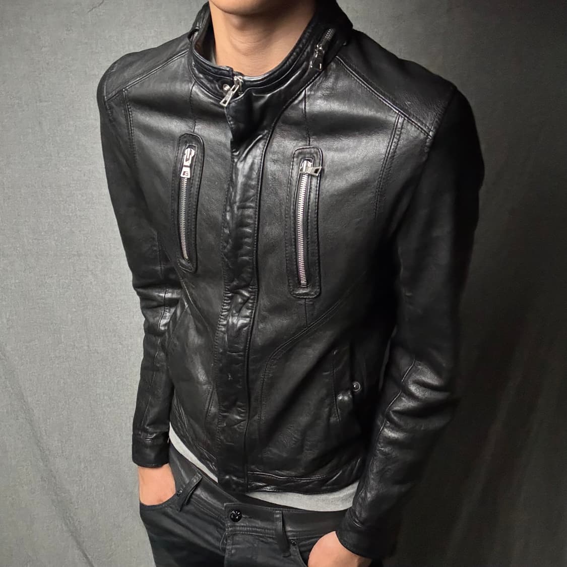 ltaly lamb skin leather jacket 상품이미지3