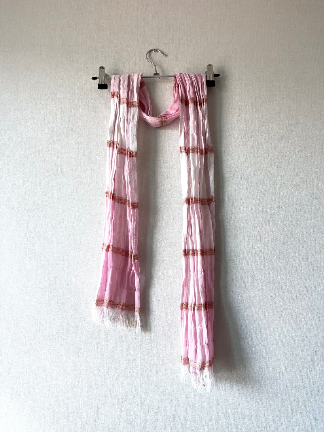 피조물빈티지 핑크 그라데이션 스카프 상품이미지1