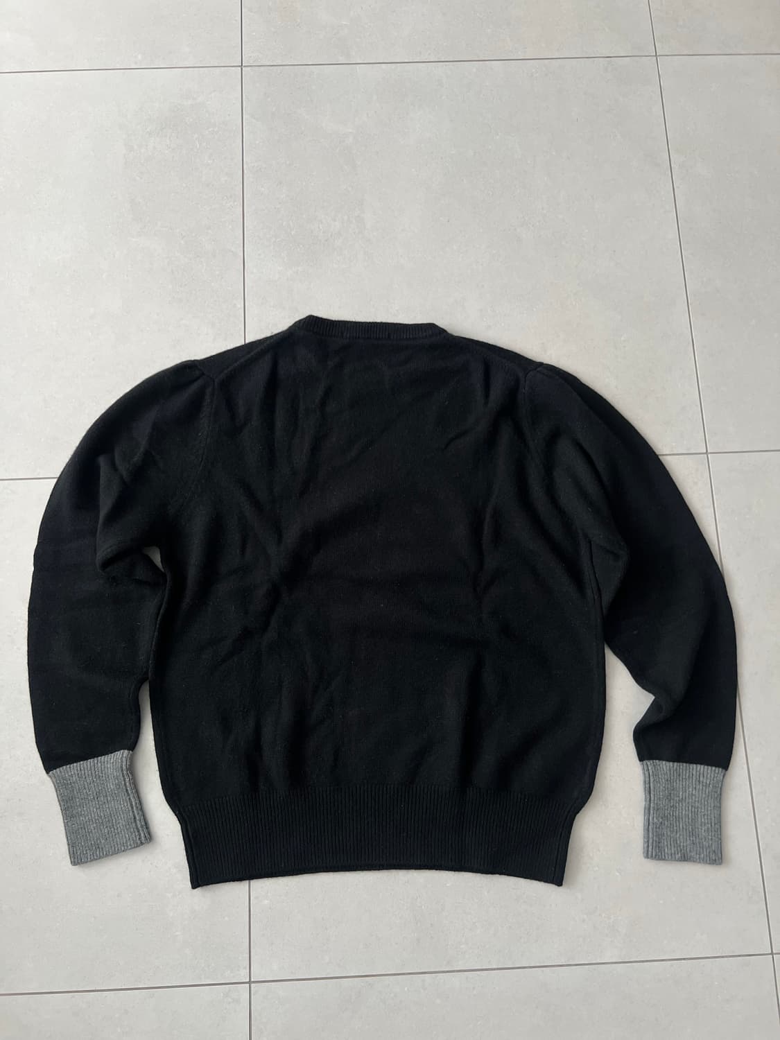 랜덤아이덴티티 울캐시 니트 블랙 XL 상품이미지2