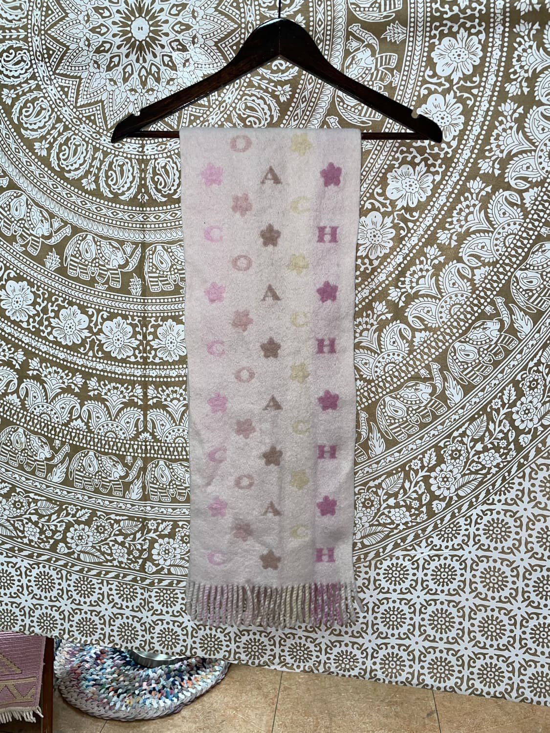 빈티지 알파벳 스트라이프 머플러 목도리  상품이미지3