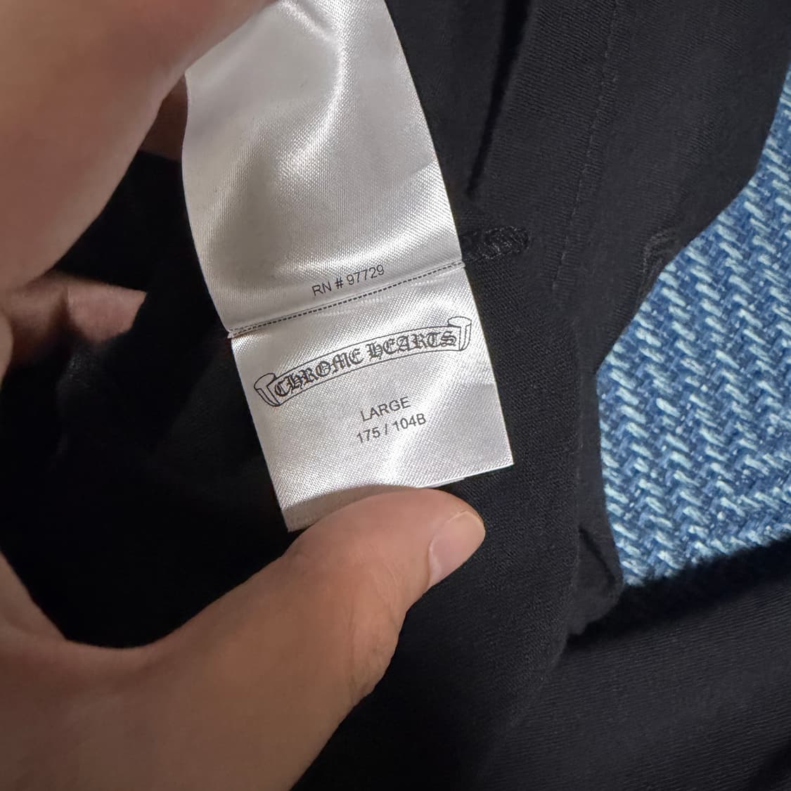 [L]크롬하츠 넥스크립트 로고 롱슬리브 블랙 상품이미지2