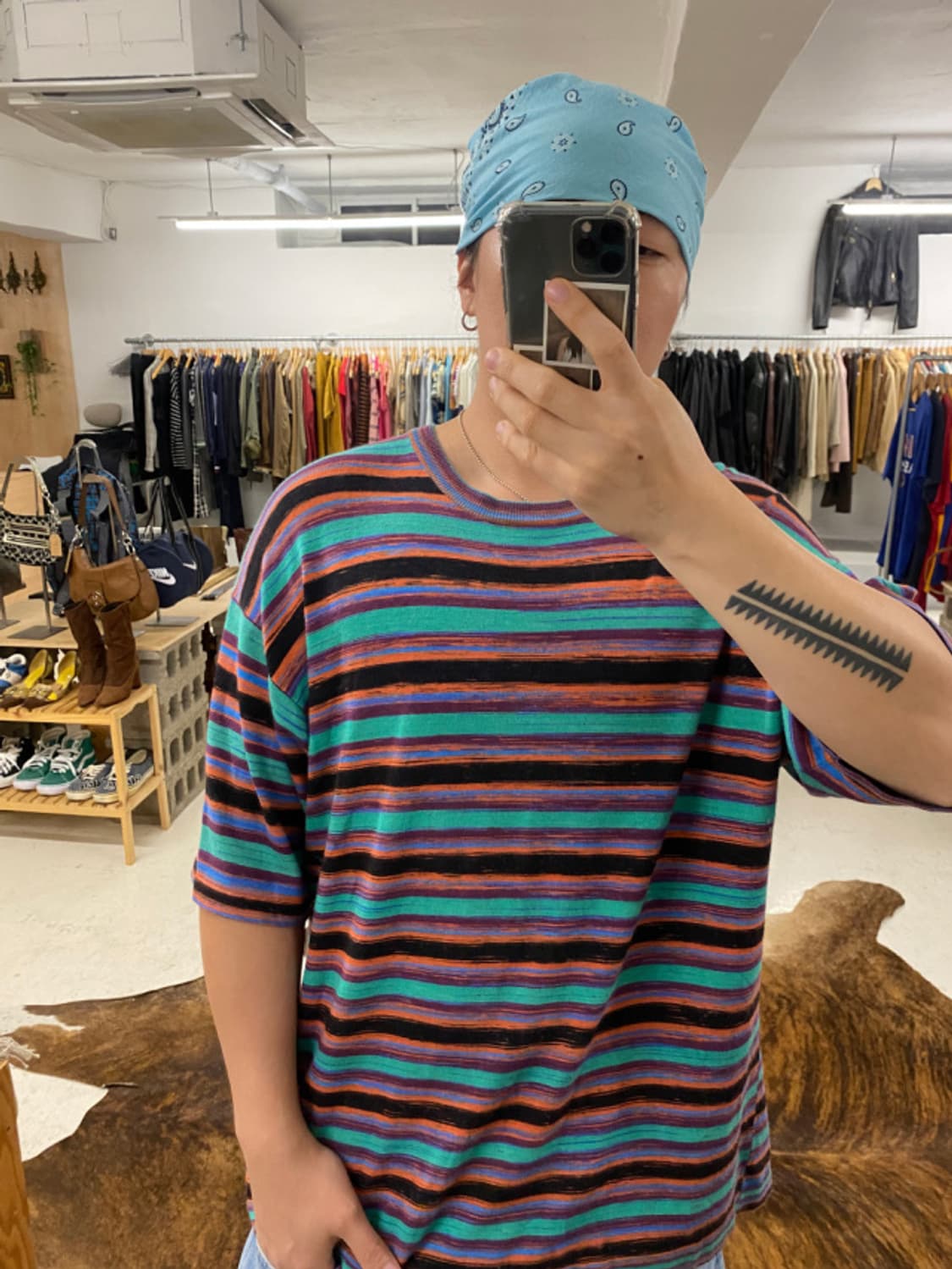 BEAMS half knit t-shiets 빔즈 니트 반팔 상품이미지2