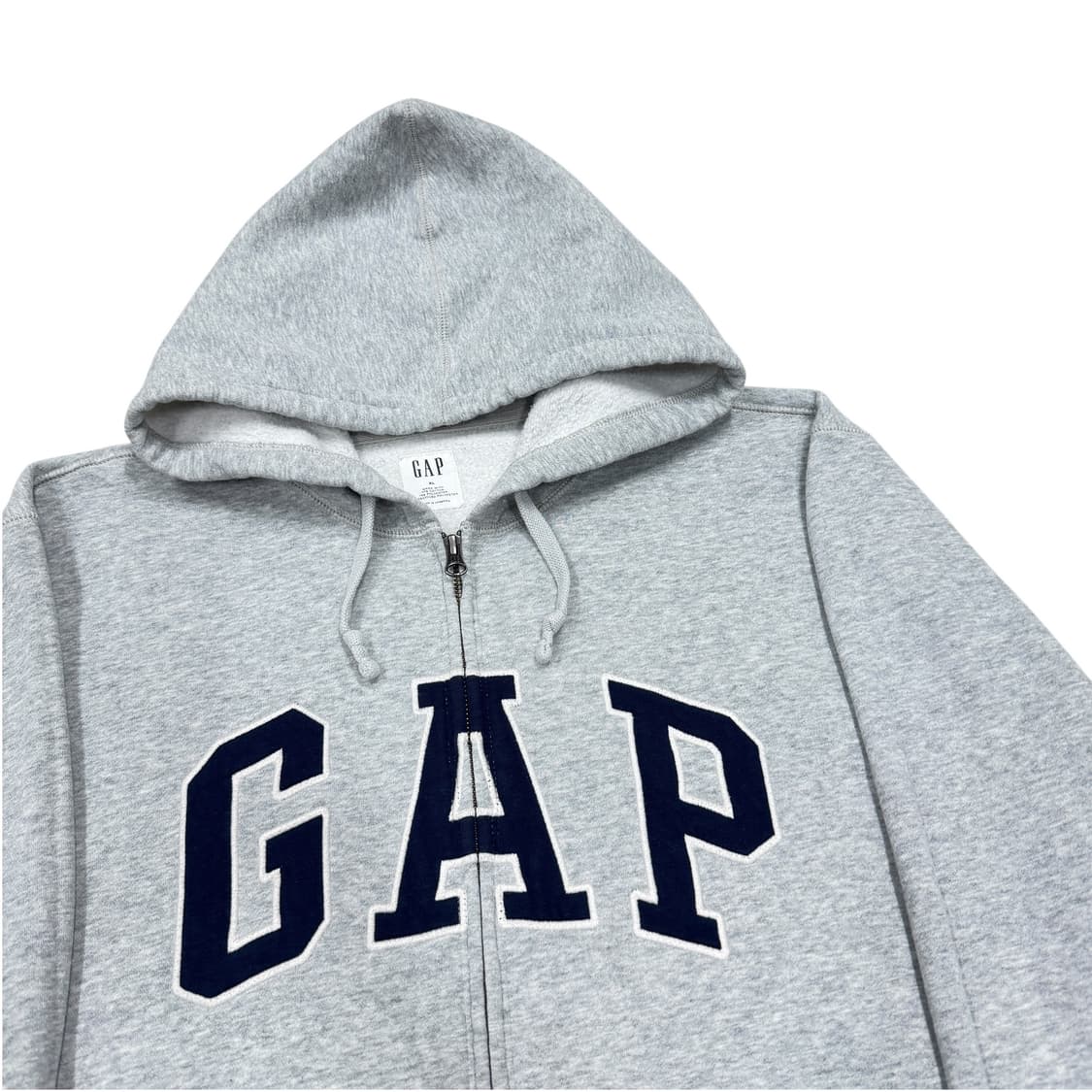 GAP 빈티지 스펠로고 기모 후드집업 자켓 그레이 XL 상품이미지2