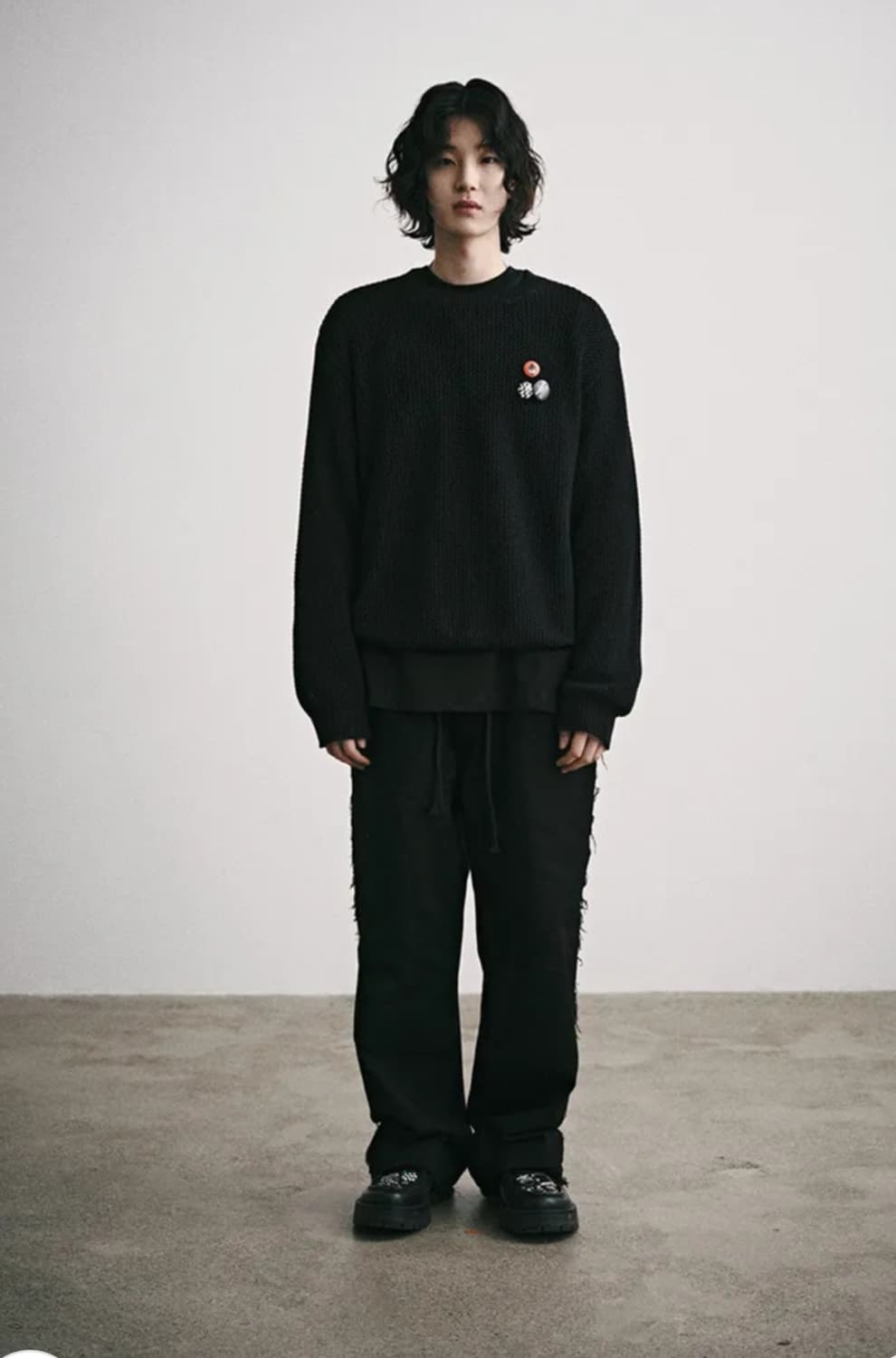 코드 스플릿 사이드 릴렉스드 듀얼 팬츠_BK 상품이미지2