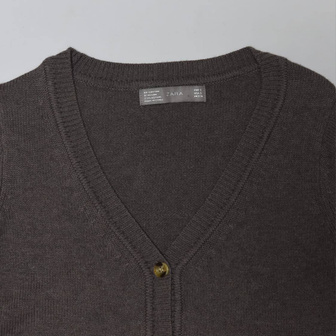 자라 브라운 니트 가디건 S 상품이미지1