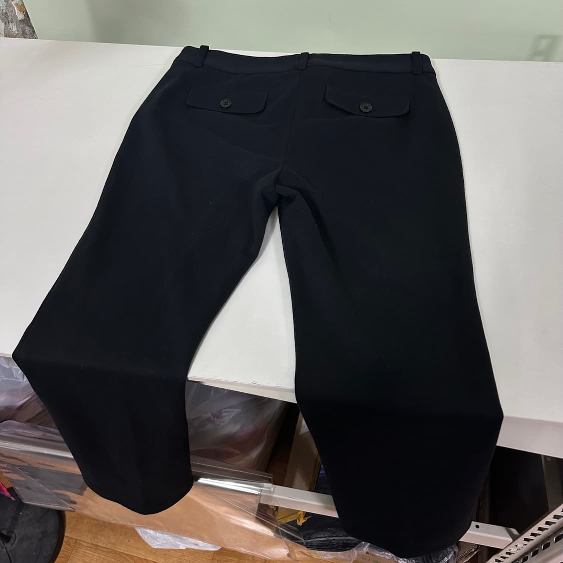 33 라코스테 블랙 일자핏 슬랙스 상품이미지6