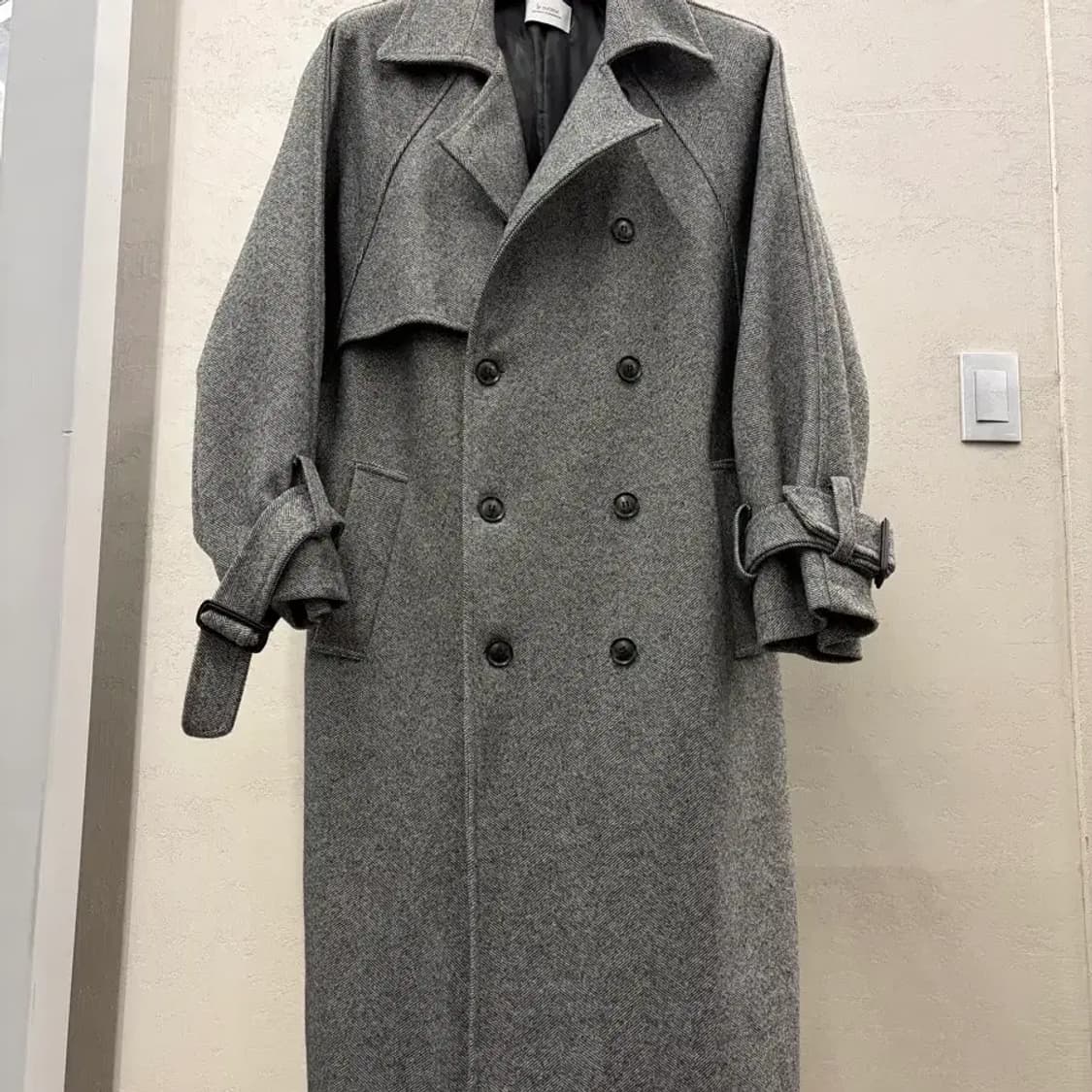 르메네 회색 롱 코트 오버핏 상품이미지2