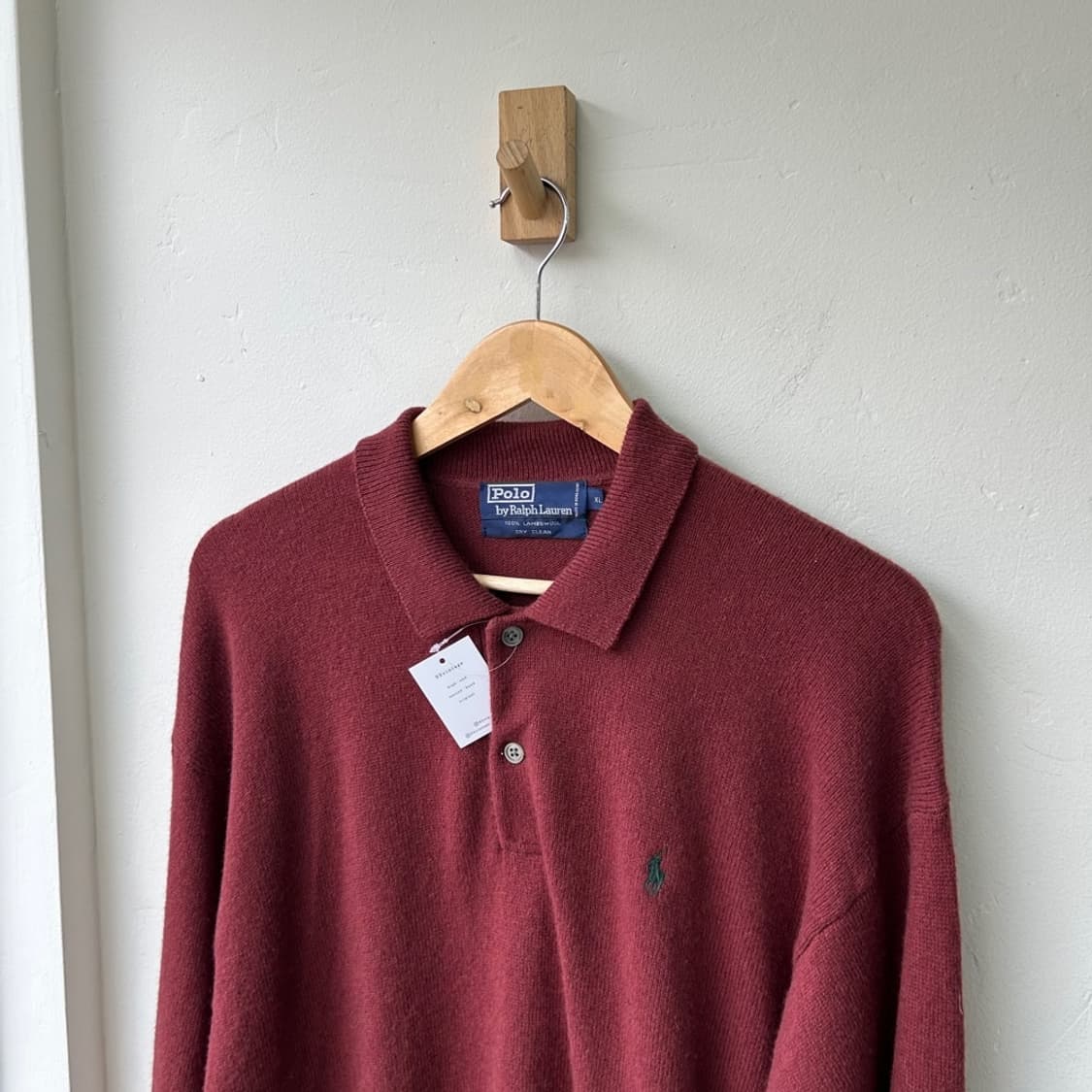 16245 - 폴로 랄프로렌 버건디 카라 울 니트 (램스 울 100%) 상품이미지1
