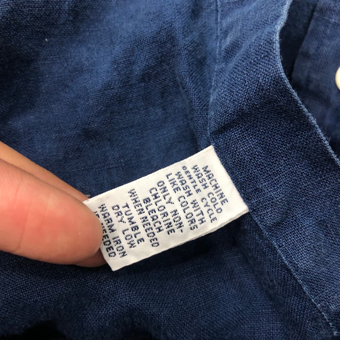 M 폴로 랄프로렌 린넨 네이비 반팔 셔츠 상품이미지4