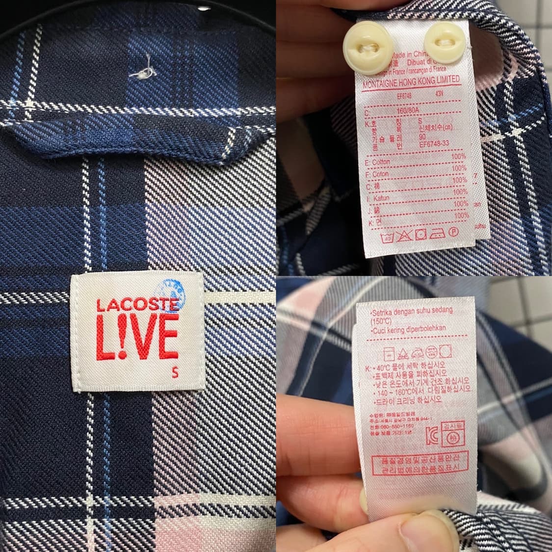 라코스테 라이브 체크 아노락 셔츠 원피스 상품이미지6