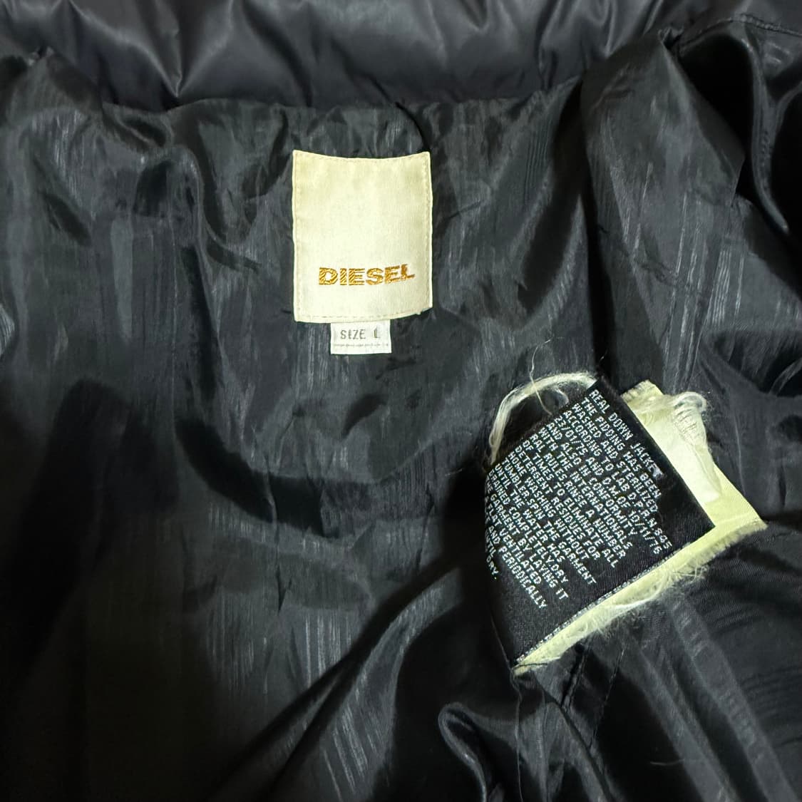 [L] 디젤 구스다운 바이커 패딩 상품이미지8