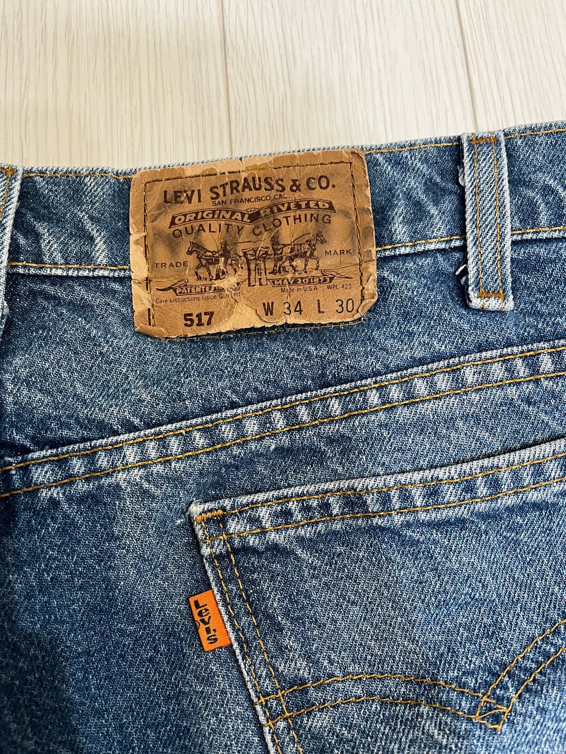 빈티지 리바이스 517 오렌지탭 34x30 중청 상품이미지3