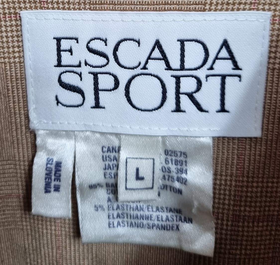 L (77) 에스카다 브라운 체크 자켓 상품이미지3