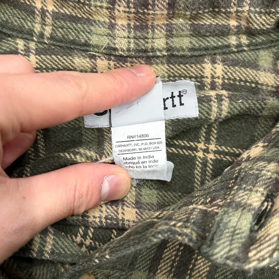 (M) 칼하트 원 포켓 플란넬 체크 셔츠 상품이미지5