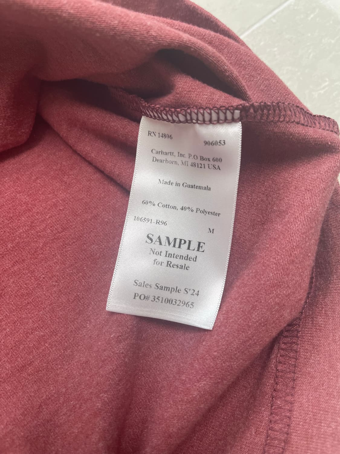 칼하트 (Carhartt) 샘플디자인 티셔츠 상품이미지6