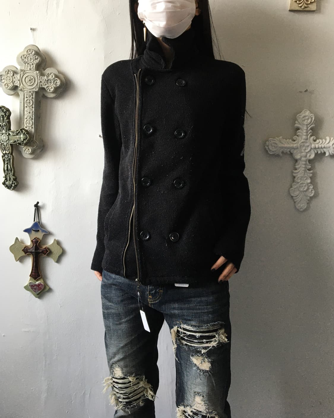 Roen double button knit zip up 상품이미지8