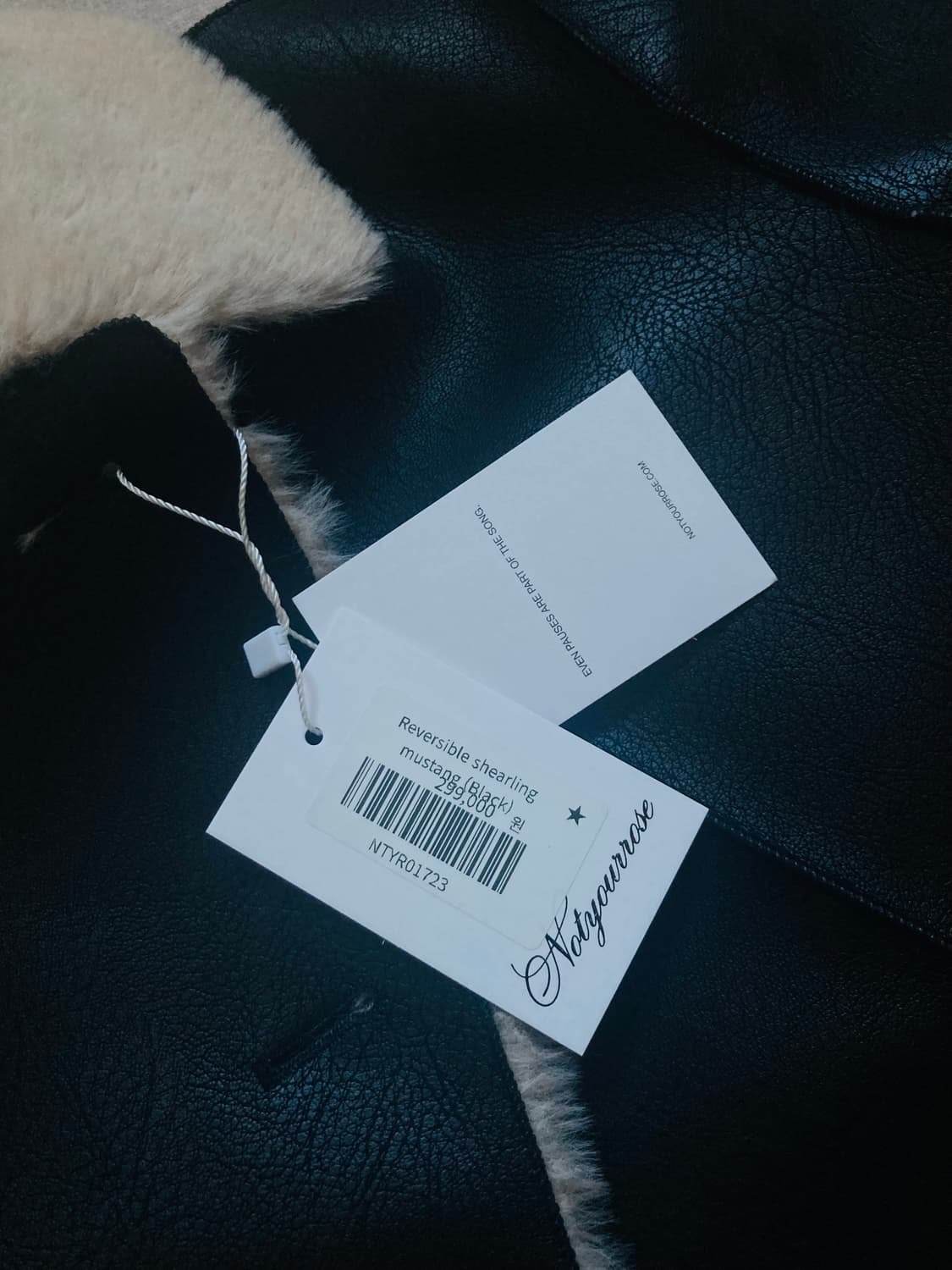 낫유어로즈 (품절) 리버시블 시어링 무스탕 블랙 상품이미지8