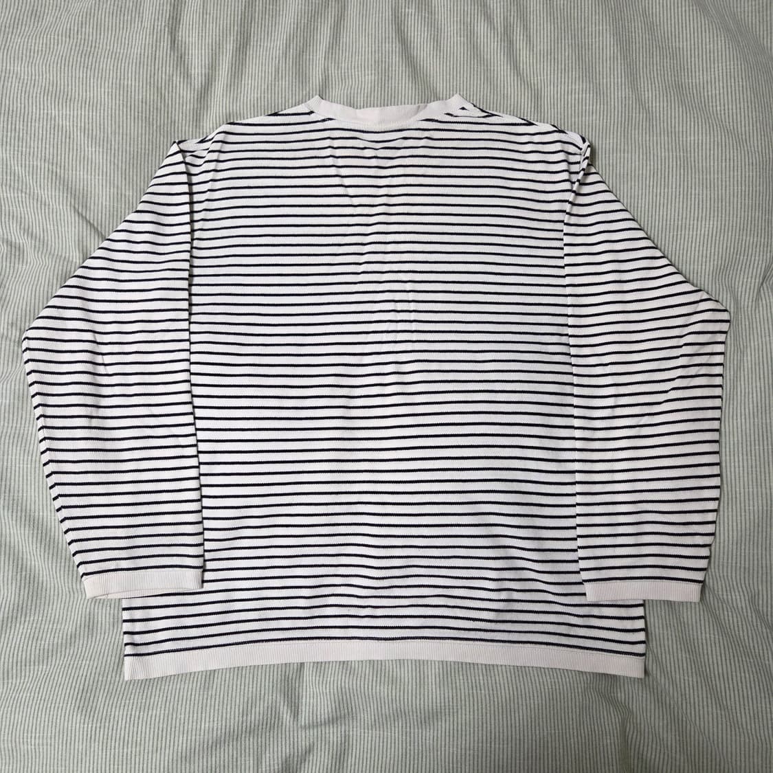 블랭크룸 피케 스트라이프 롱슬리브 아이보리 2 / 긴팔 쭉티 상품이미지3